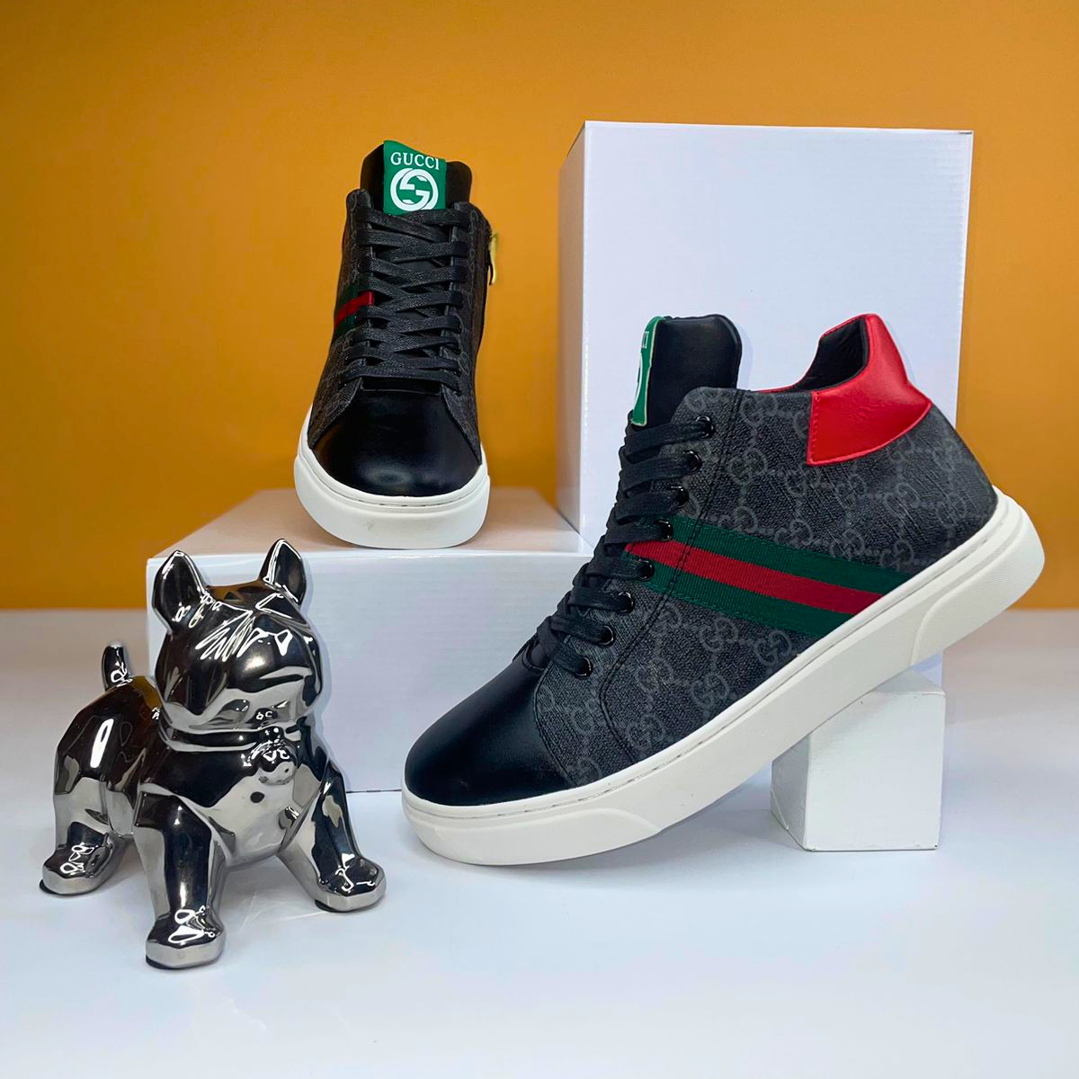 Tenis bota gucci originales para hombres color negro verde rojo Comprar en tienda onlineshoppingcenterg Colombia centro de compras en linea